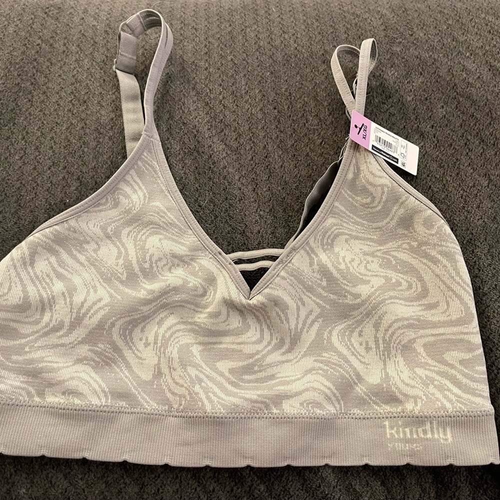 New Kindly Gray Stretch Bra XL A3